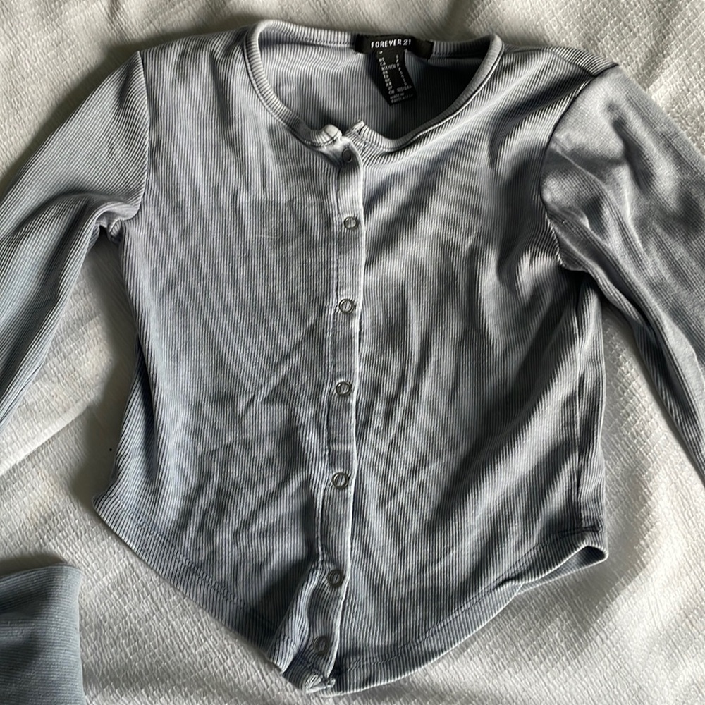 Blue cardigan